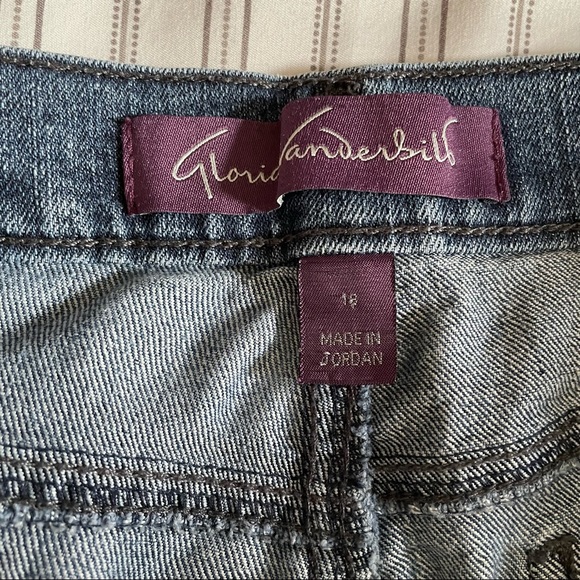 Women’s Gloria Vanderbilt ‘Alana’ Straight Leg Jeans - Dark Blue Jean - Plus - Picture 10 of 14